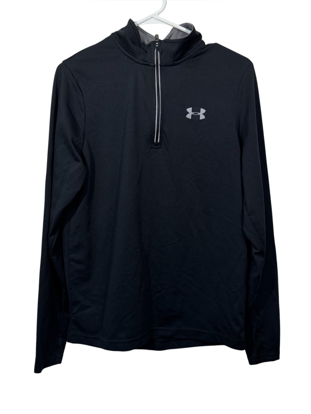 Under Armour Black Fitted Running Quarter Zip Lightweight Performance Top